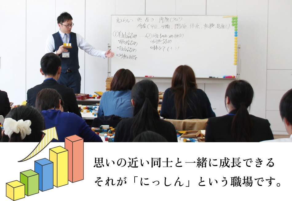 思いの近い同士と一緒に成長できる それが「にっしん」という職場です。